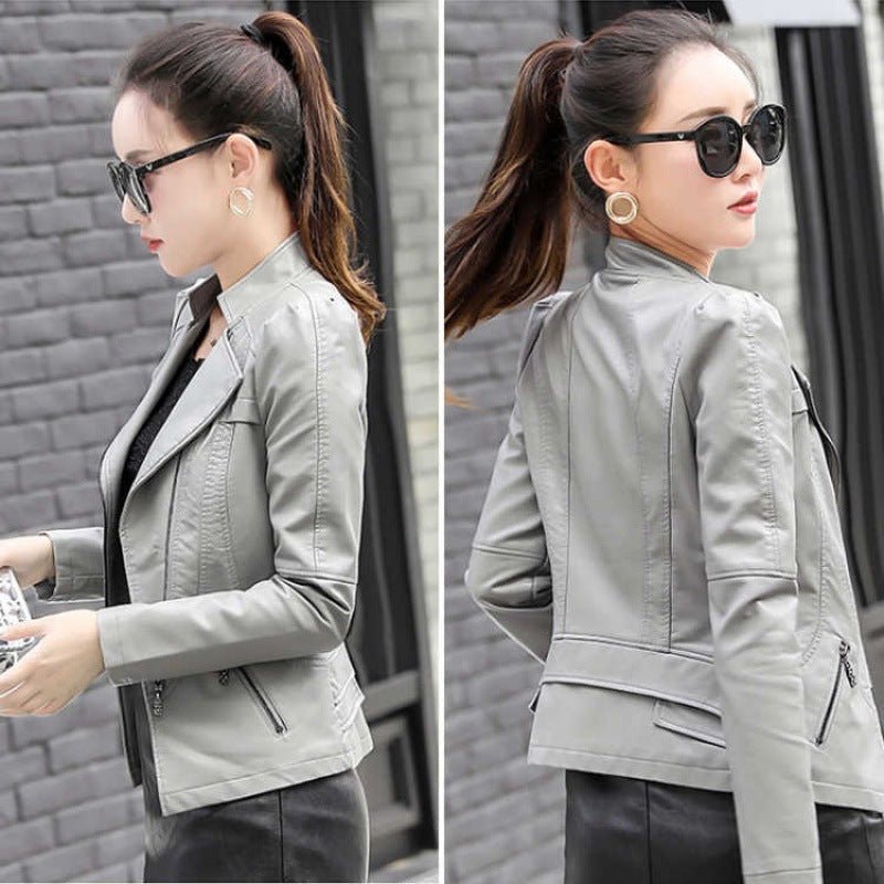 Stylish Motorcycle Leather Jacket - True Garment
