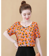 Sweet Chiffon Printed T-Shirt - True Garment