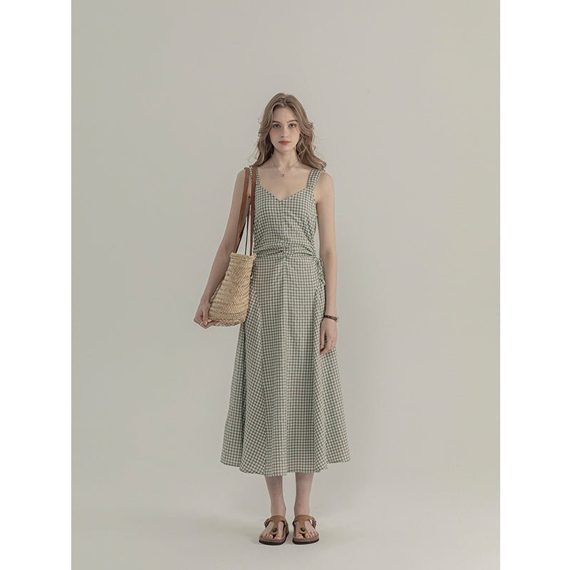 Sweet Plaid Halter Dress - True Garment