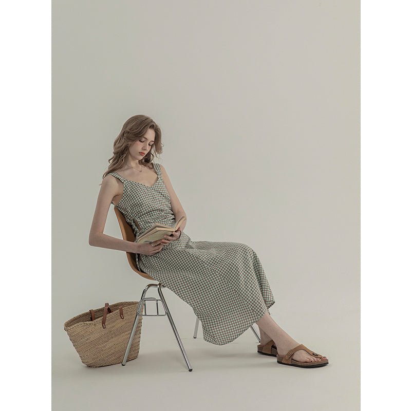 Sweet Plaid Halter Dress - True Garment