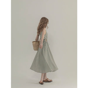 Sweet Plaid Halter Dress - True Garment