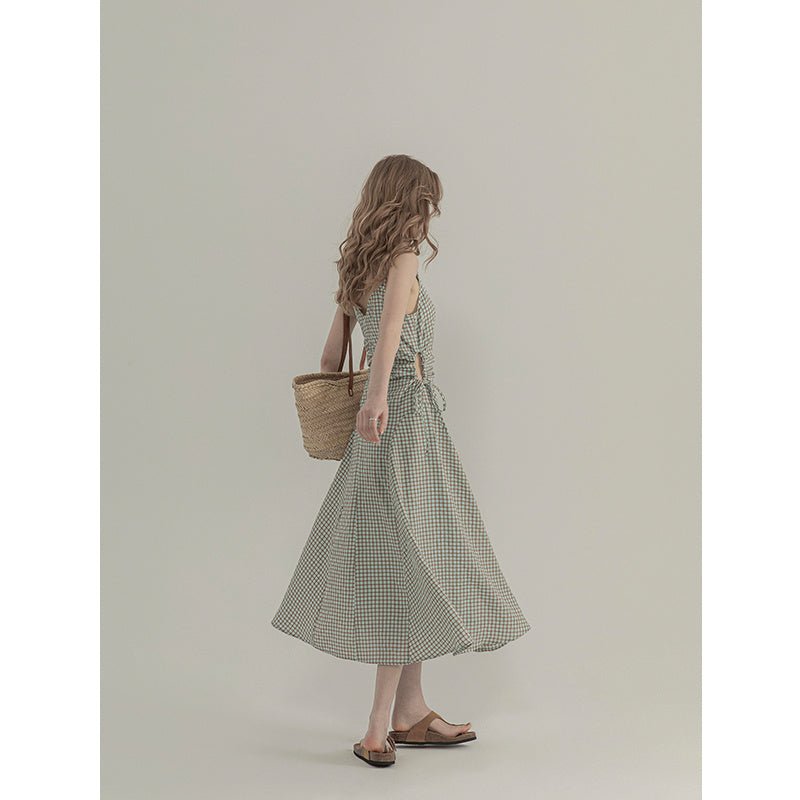 Sweet Plaid Halter Dress - True Garment