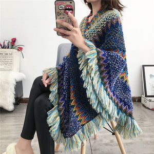 Tassel Scarf Knit Coat - True Garment