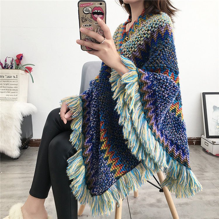 Tassel Scarf Knit Coat - True Garment