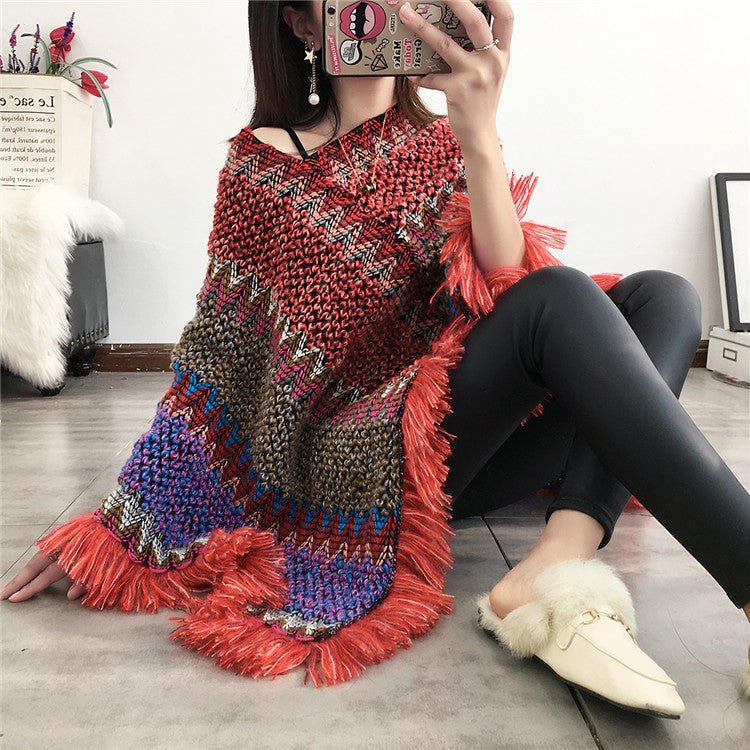 Tassel Scarf Knit Coat - True Garment