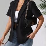 Woman Fashion Solid Color Casual Jacket - True Garment